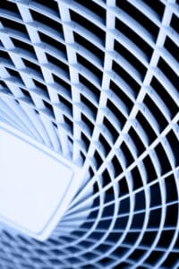 Close up image of a plastic air conditioning grate
