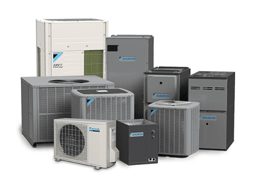 Daikin Different Daikin HVAC units stacked next to each other