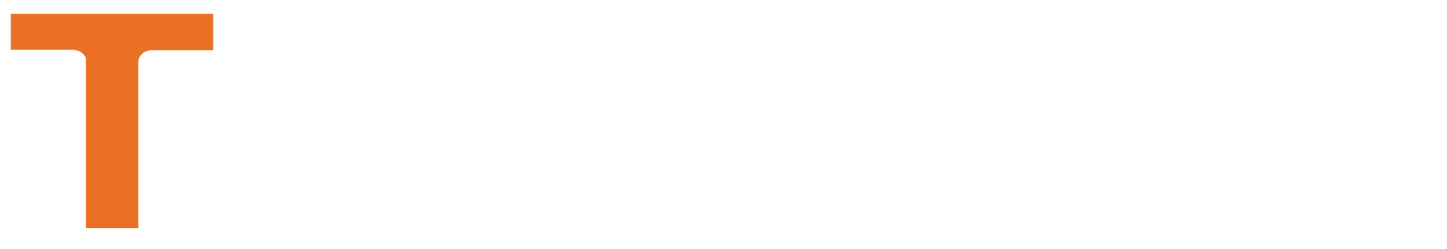 Temprite Climate Solutions logo in white, with an orange T