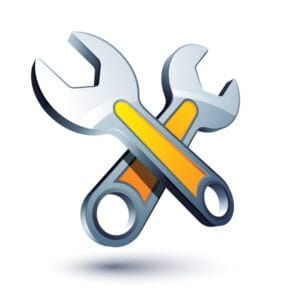 Illustration of two crossed wrenches